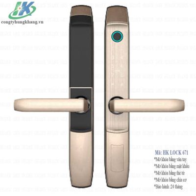 Khoa cua thong minh dung cho khung nhom khung nhua HK LOCK 671