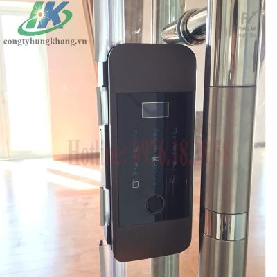 Khóa vân tay cửa kính cường lực chấm công